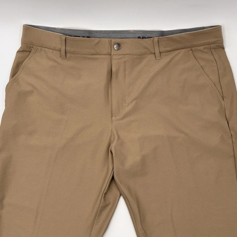 Adidas Golf Pants Mens 38x30 Khaki Tan Ultimate 365 Flat Front Pro